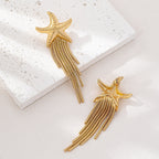 Pendientes con estrella dorada