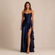Alicia - Vestido de tirantes finos con cuerpo drapeado
