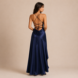 Alicia - Vestido de tirantes finos con cuerpo drapeado