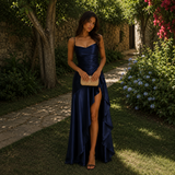 Alicia - Vestido de tirantes finos con cuerpo drapeado