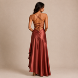 Alicia - Vestido de tirantes finos con cuerpo drapeado