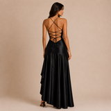 Alicia - Vestido de tirantes finos con cuerpo drapeado