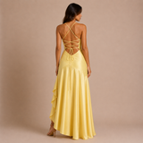Alicia - Vestido de tirantes finos con cuerpo drapeado