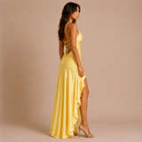 Alicia - Vestido de tirantes finos con cuerpo drapeado
