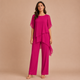 Carmen - Conjunto de blusa asimétrica y pantalón recto