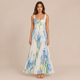 Irene - Vestido midi de tirantes anchos con falda plisada