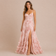 Sofía - Vestido corsé de tirantes finos con falda de volantes