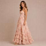 Elena - Vestido de tirantes con detalle de perlas