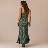 Amaia - Vestido drapeado con tirantes de volante