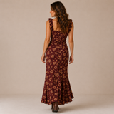 Amaia - Vestido drapeado con tirantes de volante
