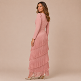 Aitana - Vestido de manga larga con hombros marcados