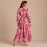 Pilar - Vestido cruzado de manga larga