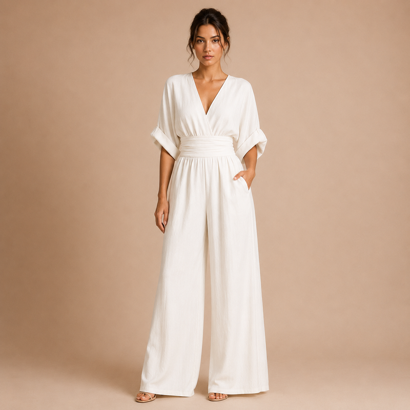 Lidia - Mono elegante con escote en V