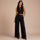Valentina - Conjunto lino crudo, top y pantalón palazzo