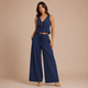 Carmela - Conjunto top con lazos y pantalón palazzo