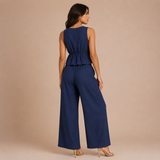 Carmela - Conjunto top con lazos y pantalón palazzo
