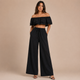 Lola - Conjunto top off-shoulder con volantes y pantalón palazzo