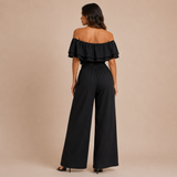 Lola - Conjunto top off-shoulder con volantes y pantalón palazzo