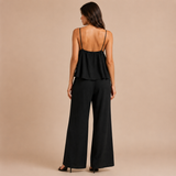 Elena - Conjunto top tirantes escotado y pantalón palazzo