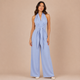 Alba - Mono halter con escote en V y lazo en la cintura
