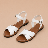 Teresa - Sandalias planas con tiras cruzadas