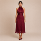 Celia - Vestido midi de cuello halter con top satinado