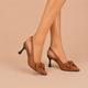 Claudia - Zapatos slingback de punta fina con lazo