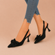 Claudia - Zapatos slingback de punta fina con lazo
