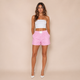 Bianca - Shorts de raya elástica con cintura ancha