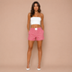 Bianca - Shorts de raya elástica con cintura ancha
