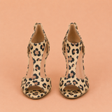 Mónica - Zapatos de tacón medio con corte cut-out y punta abierta