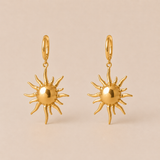 Pendientes Sol Dorado Colgante