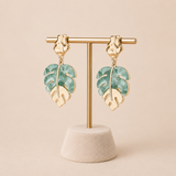 Pendientes Hoja Monstera Tropical Colgante