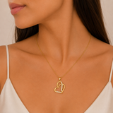 Collar Cadena con Dije Corazón Abierto y Circonitas