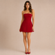 Luana - Vestido mini palabra de honor con silueta en A