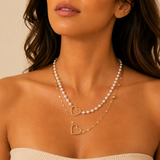 Collar dúo de corazones