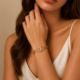 Pulsera con corazón de brillantes