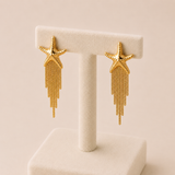 Pendientes con estrella dorada