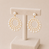 Pendientes de aro con perlas