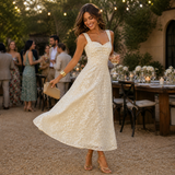 Alba – vestido midi fluido con textura floral
