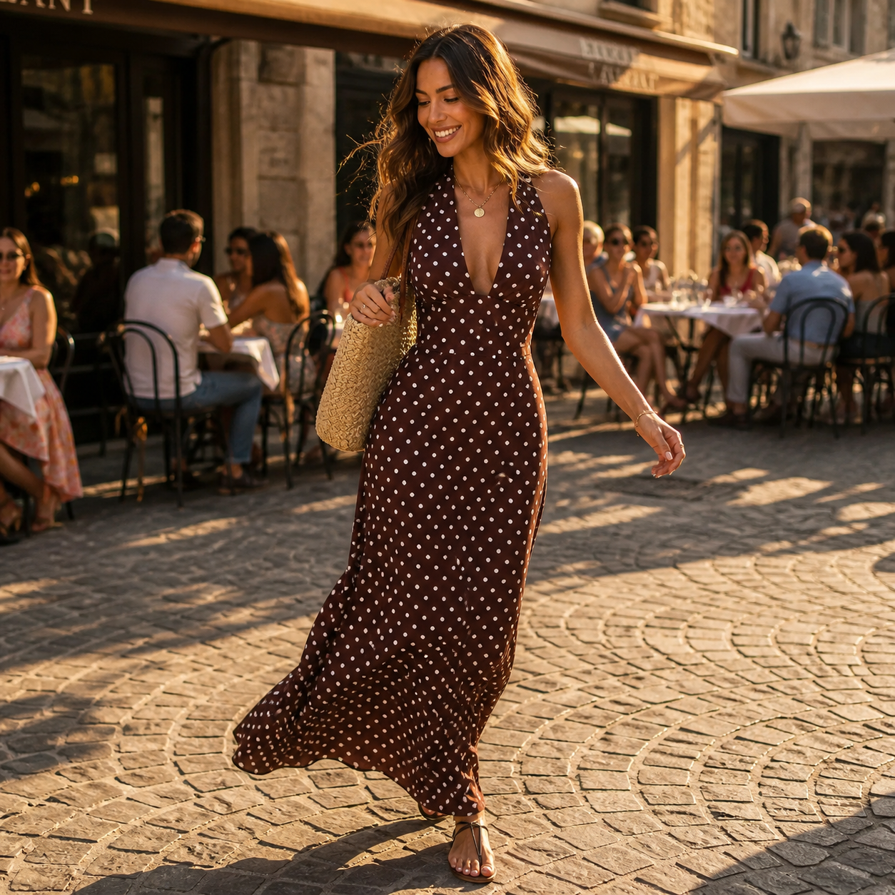 Lola – vestido largo con escote halter