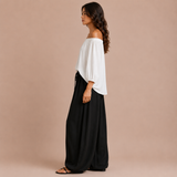 Isabela - Conjunto de blusa hombros descubiertos y pantalón