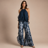 Triana - conjunto chiffon azul océano