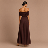 Ingrid - Vestido Hombros Descubiertos de Caída Fluida