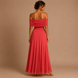 Ingrid - Vestido Hombros Descubiertos de Caída Fluida
