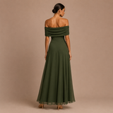 Ingrid - Vestido Hombros Descubiertos de Caída Fluida