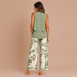Cristina - Conjunto top asimétrico y pantalón palazzo