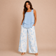 Cristina - Conjunto top asimétrico y pantalón palazzo