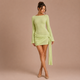 Sofía - Vestido Mini con mangas largas y nudo lateral