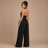 Triana – mono con escote halter profundo y cintura envolvente